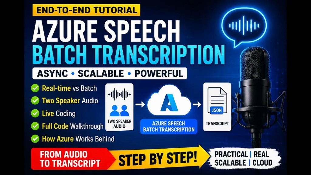 Azure Batch Transcription end to end demo with live code